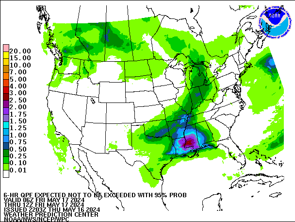 6-Hour 95th
                     Percentile QPF valid 12Z May 17, 2024