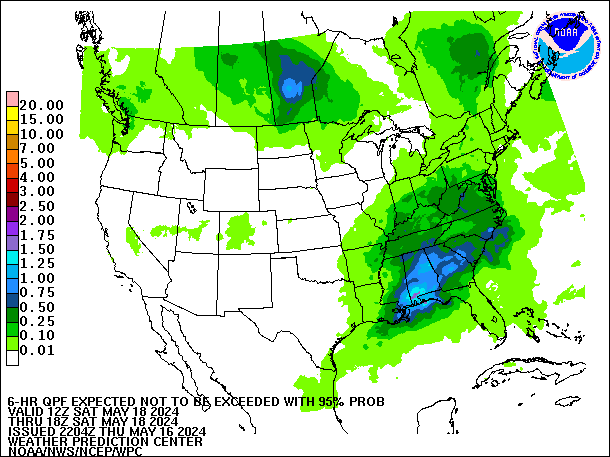 6-Hour 95th
                     Percentile QPF valid 18Z May 18, 2024