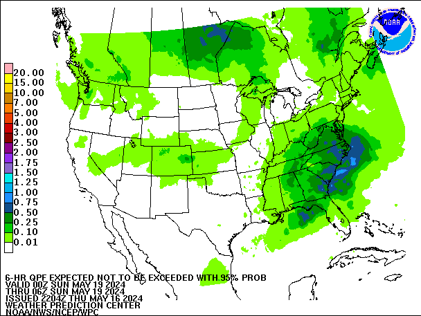6-Hour 95th
                     Percentile QPF valid 06Z May 19, 2024